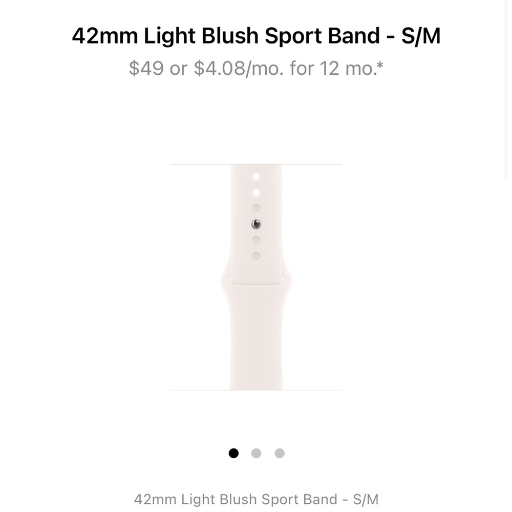 42mm light blush Apple Watch Sport Band S/M